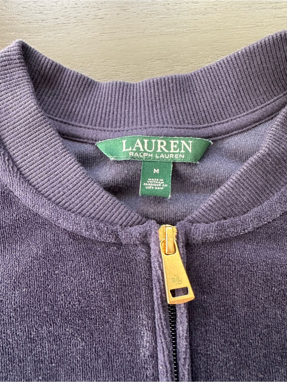 Lauren Ralph Lauren Velour Tracksuit Set Navy Blue Medium Athleisure Loungewear - Picture 6 of 13